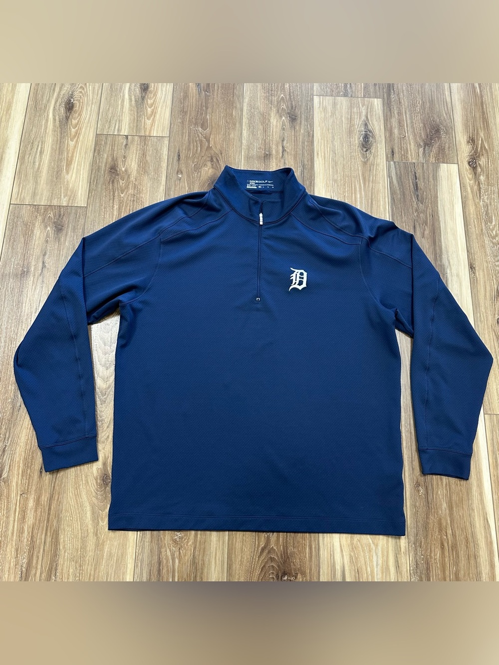 Nike Golf Sport Detroit Tigers Performance Dri-Fit 1/4 Zip Pullover, Navy, XL
